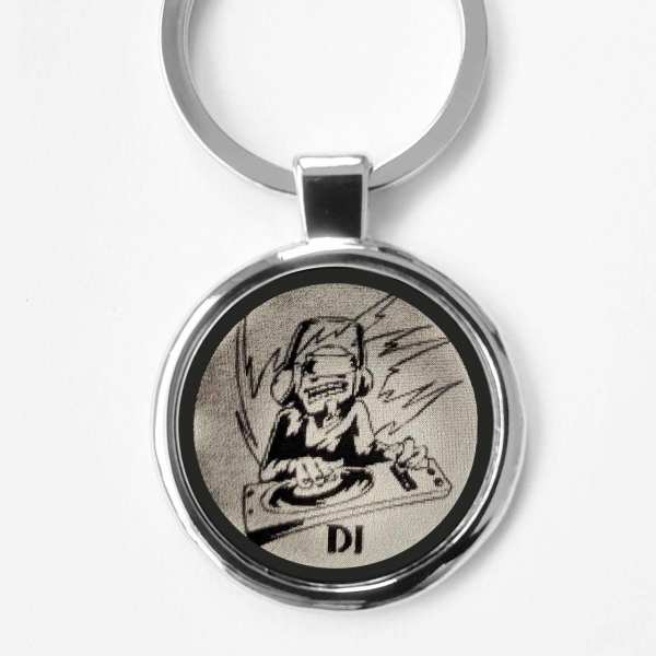DJ Disc Jockey Schlüsselanhänger personalisiert - original Fotogravur
