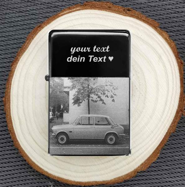 Mein Auto Foto Feuerzeug personalisiertes Fotogeschenk mit Gravur