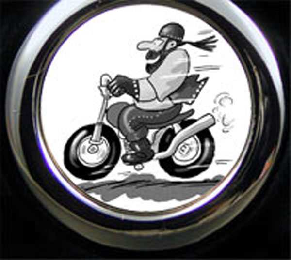 Biker Cartoon Schlüsselanhänger personalisiert