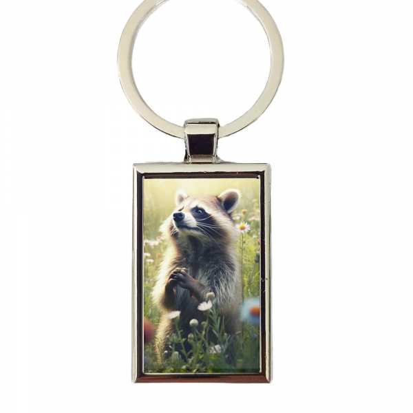 Waschbär Schlüsselanhänger personalisiert mit Gravur 
