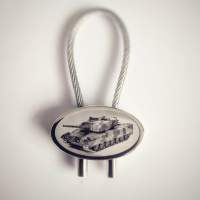 Leopard 2A4 Panzer Schlüsselanhänger personalisiert - original Fotogravur Leopard 2A4 Panzer Schlüsselanhänger personalisiert - original Fotogravur