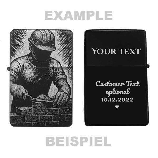 Feuerzeug Maurer Handwerk – personalisierbar
