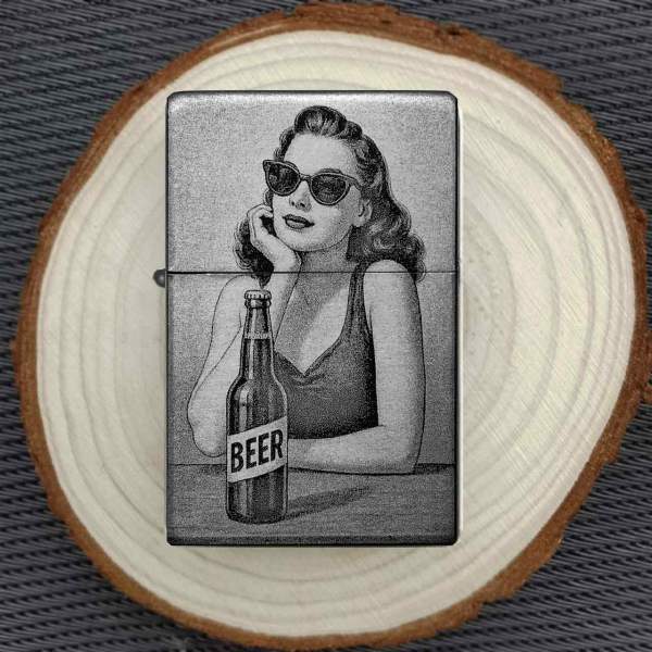 Feuerzeug Vintage Girl Lifestyle – stilvoll & personalisierbar