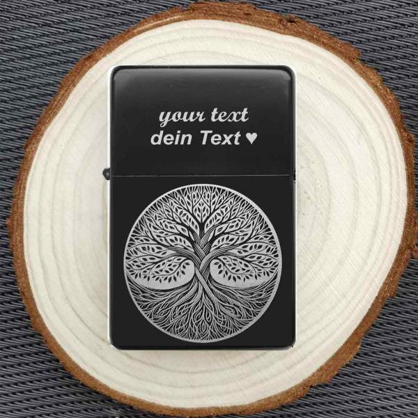 Sturmfeuerzeug Baum des Lebens – personalisierbar