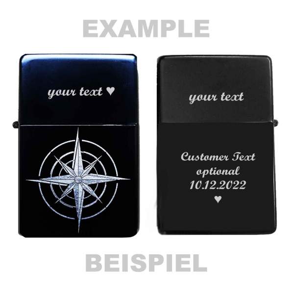 Navigationsstern Feuerzeug mit Gravur personalisiertes Geschenk Nautik