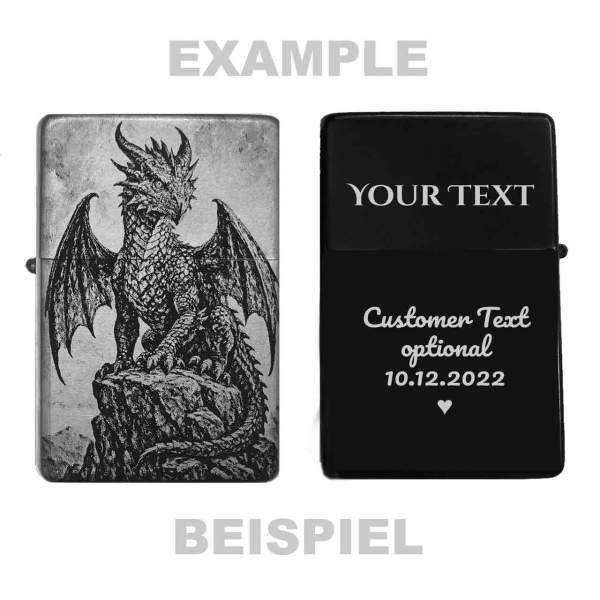Feuerzeug Drache – Dragon – personalisierbar