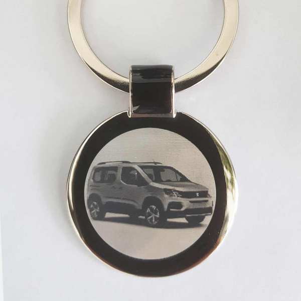 Peugeot e-Rifter Gravur Schlüsselanhänger personalisiert - original Fotogravur