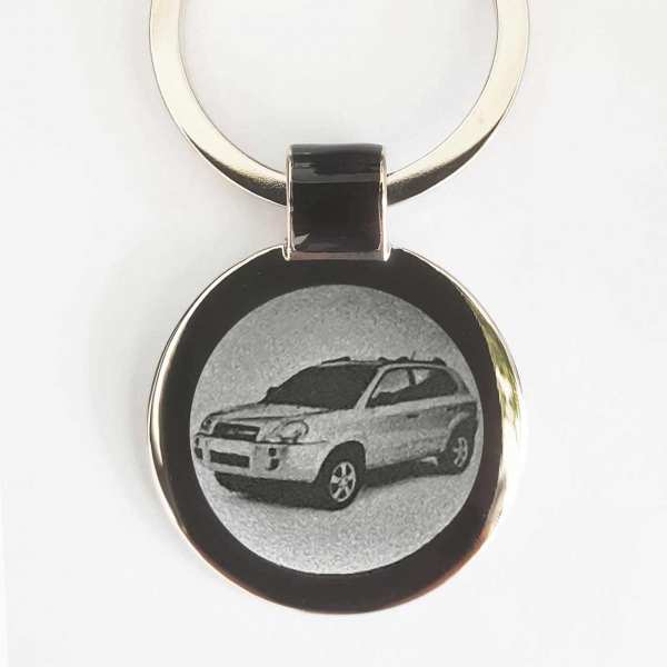 Hyundai Tucson Gravur Schlüsselanhänger personalisiert - original Fotogravur