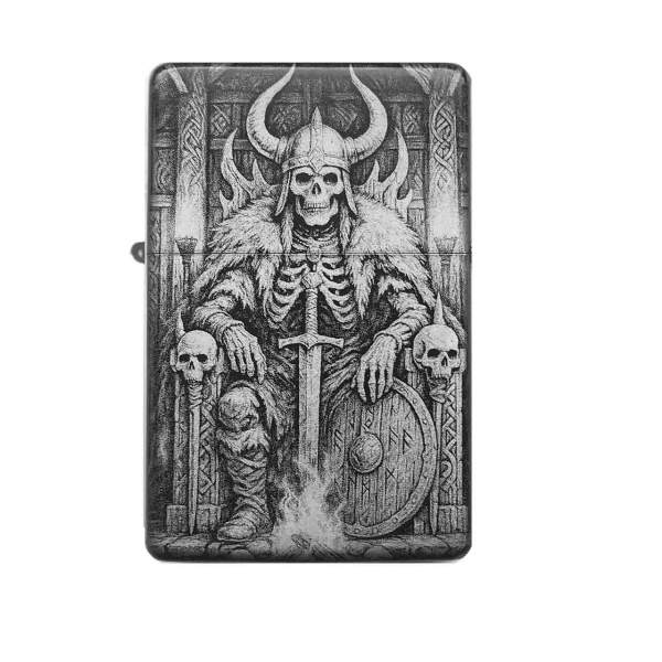 Wikinger-Schädel Feuerzeug mit Gravur | optional personalisiert | Shop-Fotogravur.de