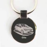 Renault Clio 2013 Gravur Schlüsselanhänger personalisiert Renault Clio 2013 Gravur Schlüsselanhänger personalisiert