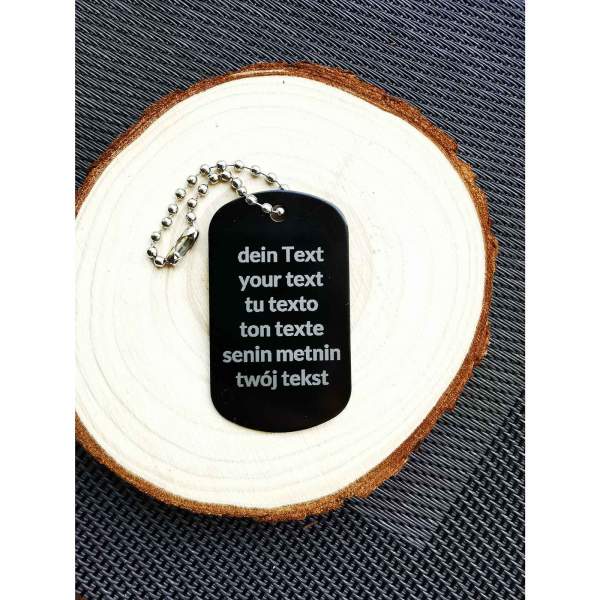 QR-Code Dogtag Schlüsselanhänger personalisiert