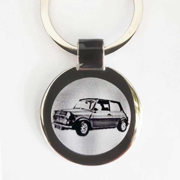 Mini Cooper Classic Schlüsselanhänger personalisiert mit Gravur