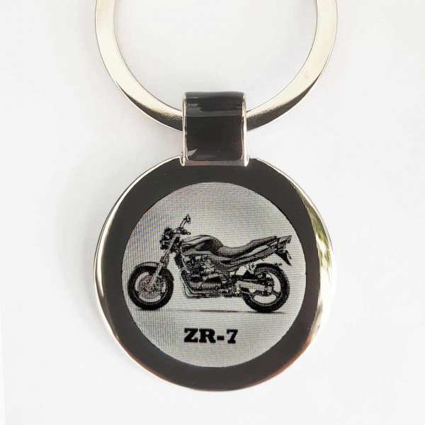 Kawasaki ZR-7 Schlüsselanhänger personalisiert - original Fotogravur