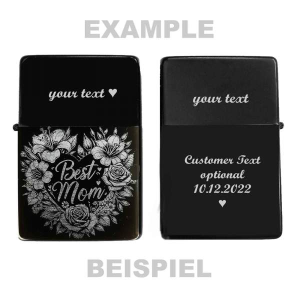 Best Mom Feuerzeug mit Gravur personalisiertes Geschenk Muttertag Glücksbringer
