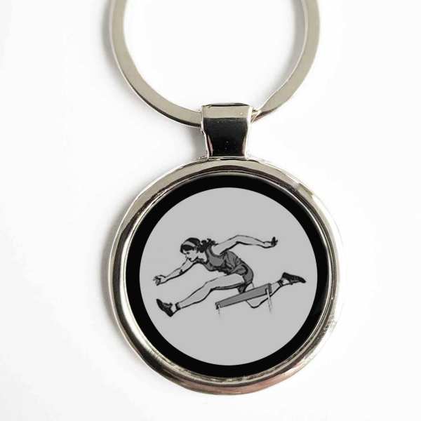 Leichtathletik Hürdenlauf Sportart Gravur Schlüsselanhänger personalisiert