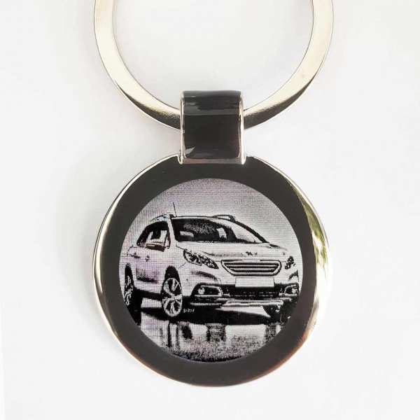 Peugeot 2008 Schlüsselanhänger personalisiert mit Gravur