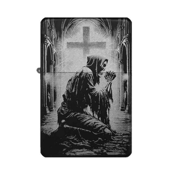 Totenkopf & Kreuz Feuerzeug – personalisierbar