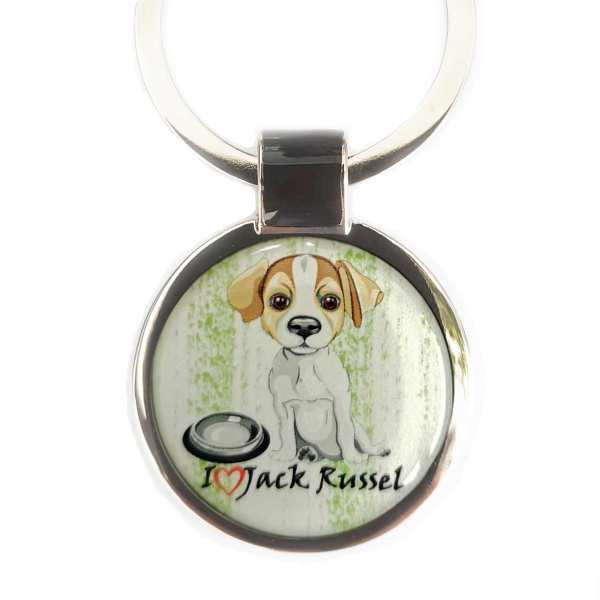 Jack Russell Terrier Schlüsselanhänger personalisiert mit Gravur