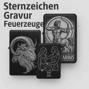 Sternzeichen Feuerzeuge mit Gravur