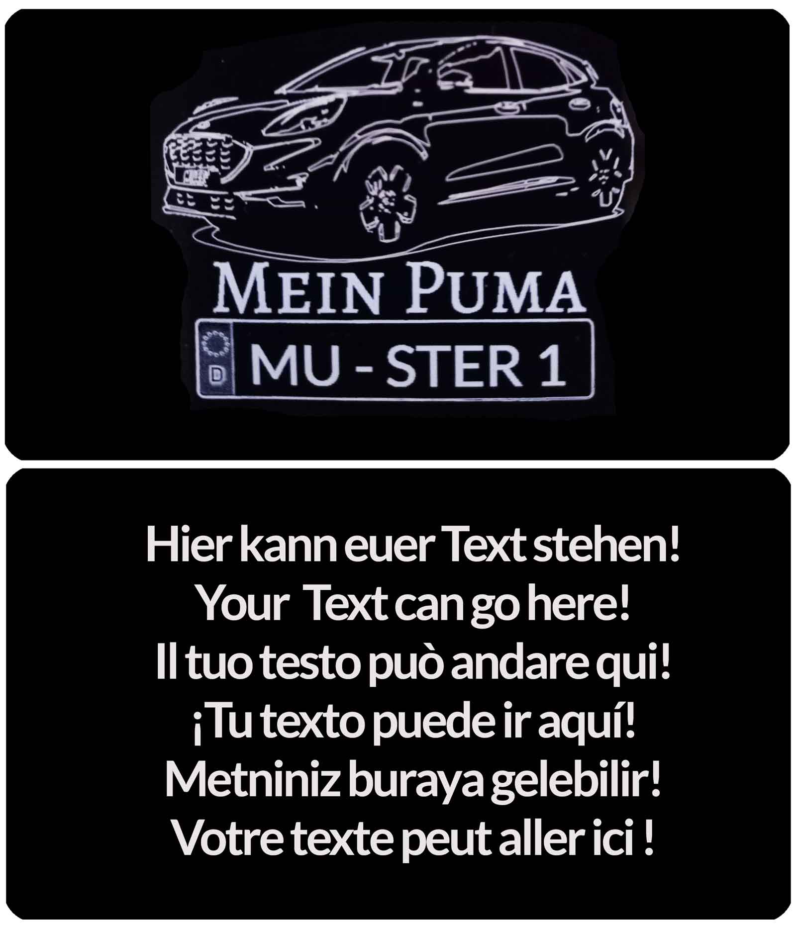 Ford Puma Zubehör Visitenkarte personalisierbar