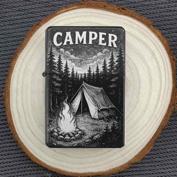 Feuerzeug Camper Zelt – personalisierbar