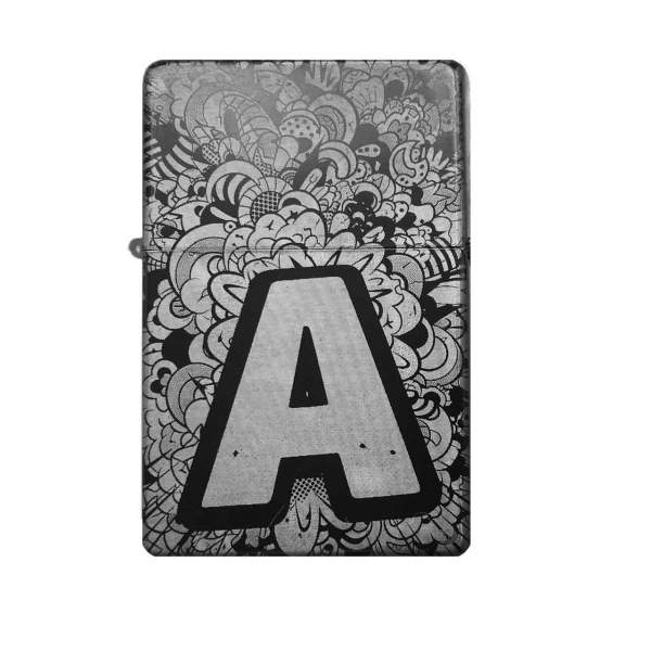 Feuerzeug mit Buchstabe A Gravur | optional personalisiert 