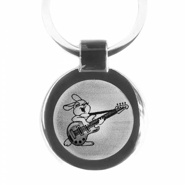 Gitarren Hase Gravur Schlüsselanhänger personalisiert