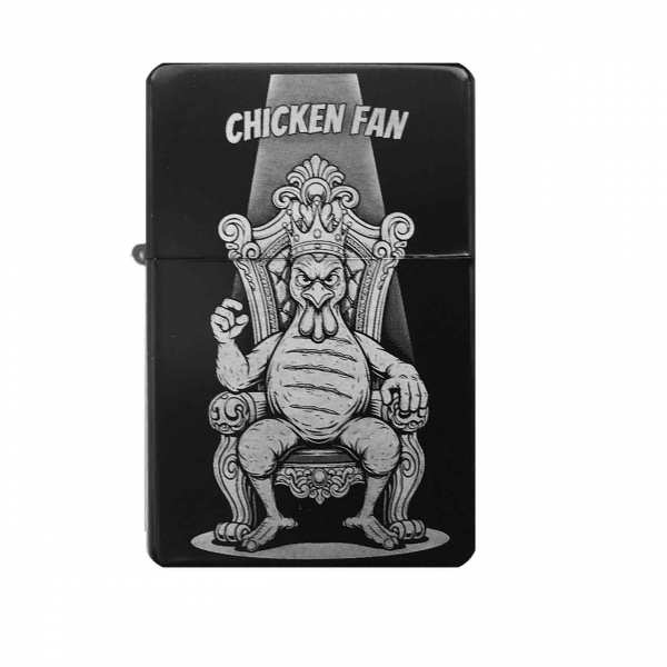 Chicken Huhn Fan-Motiv Feuerzeug mit Gravur | optional personalisiert | Shop-Fotogravur.de