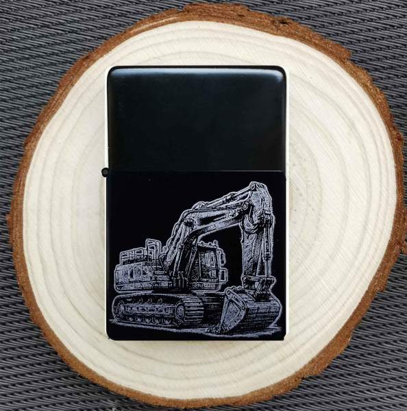 Briquet de conducteur de pelle et gravure de texte propre