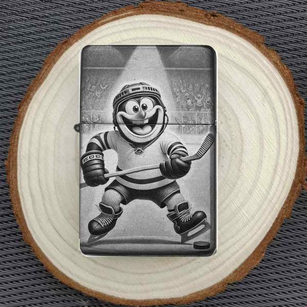 Feuerzeug Pinguin Eishockey – personalisierbar