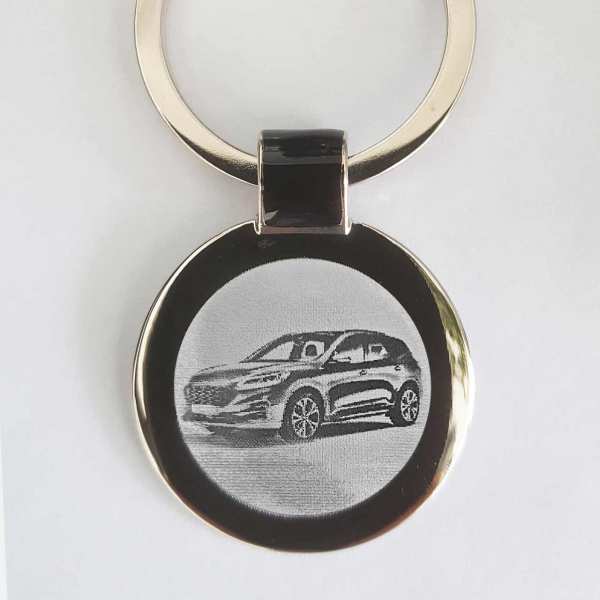Ford Kuga ST Gravur Schlüsselanhänger personalisiert - original Fotogravur