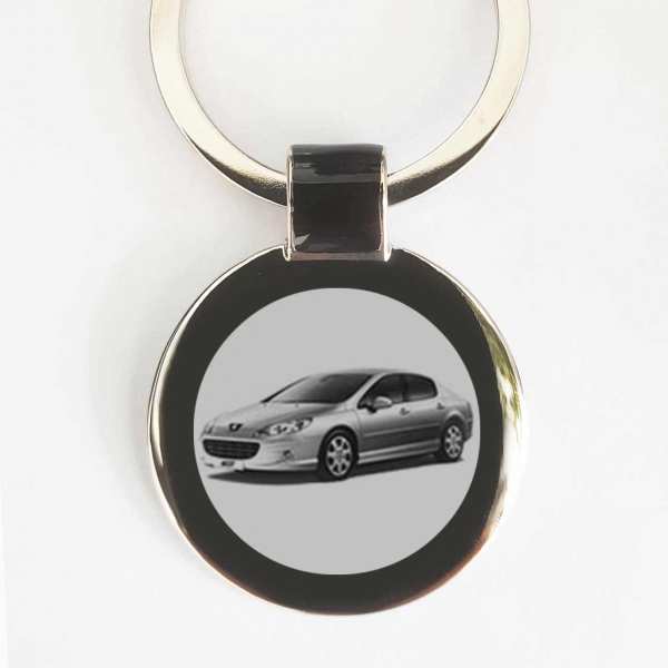 Peugeot 407 Schlüsselanhänger personalisiert mit Gravur