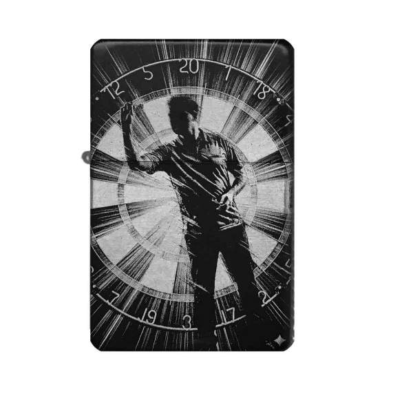 Dartscheibe & Dartspieler Feuerzeug personalisierbar