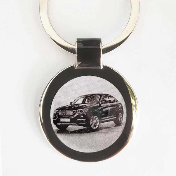 BMW X4 Gravur Schlüsselanhänger personalisiert - originla Fotogravur