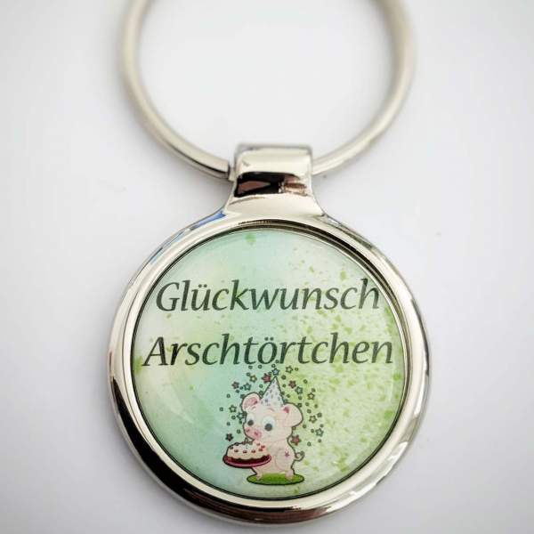 Schlüsselanhänger mit eigener Textgravur / Geburtstag Prüfung