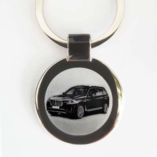BMW X7 SUV Gravur Schlüsselanhänger personalisiert - original Fotogravur