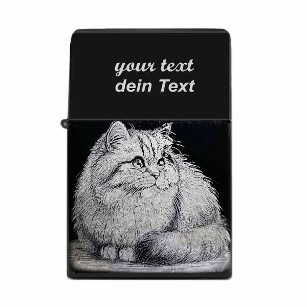 Katzen Feuerzeug mit Gravur
