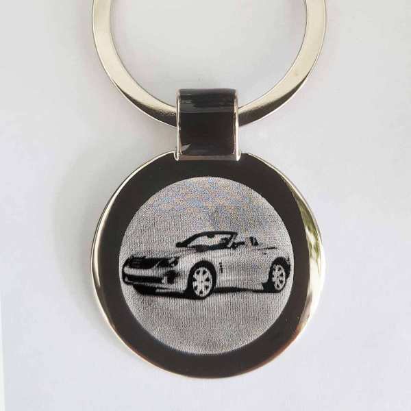 Chrysler Crossfire Roadster Gravur Schlüsselanhänger personalisiert - original Fotogravur