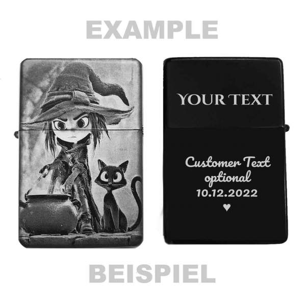 Feuerzeug Hexe Halloween No3 – personalisierbar