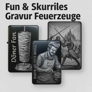 Lustige und skurrile Feuerzeuge mit Gravur