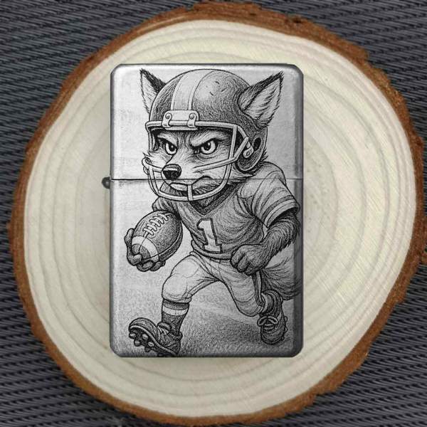 Feuerzeug Football-Fuchs – personalisierbar