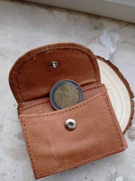 Mini Geldbörse mit Gravur Leder personalisiert Tillberg Geldscheine Münzfach