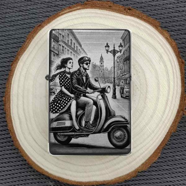 Feuerzeug Roller-Fan Motorroller – personalisierbar