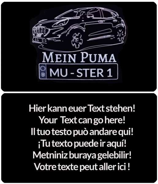 Mein Puma Kennzeichen Karte 