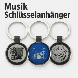 Musik-Schlüsselanhänger mit Gravur für Musiker und Fans