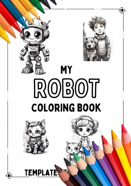 Coole Roboter Malvorlagen für Kinder