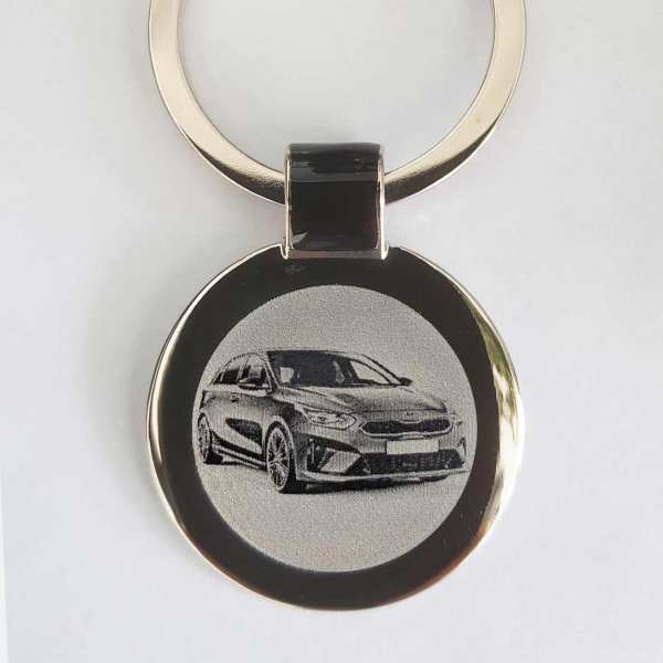 Kia Ceed GT Modell 2019 Gravur Schlüsselanhänger personalisiert - original Fotogravur