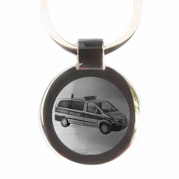 Polizei Fahrzeug Schlüsselanhänger personalisiert