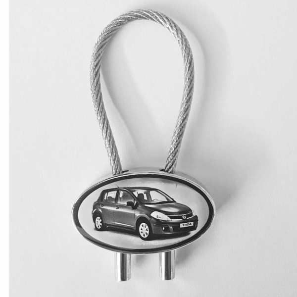 Nissan Tiida Gravur Schlüsselanhänger personalisiert - original Fotogravur