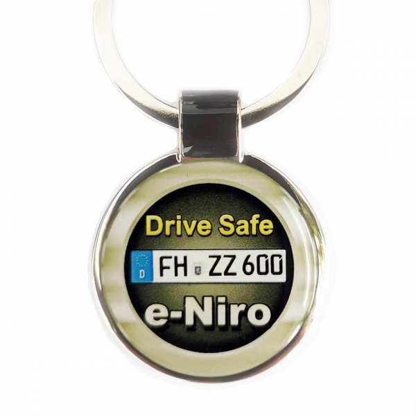 Kia e-Niro Drive Safe Schlüsselanhänger personalisiert & Kennzeichen & Gravur